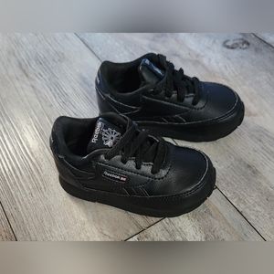 Infant Reebok Classic Leather Sneakers-Black